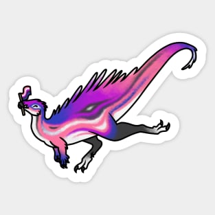 FLUIDadens Prideosaur - Pride Month Gender Fluid Flag Dinosaur Sticker